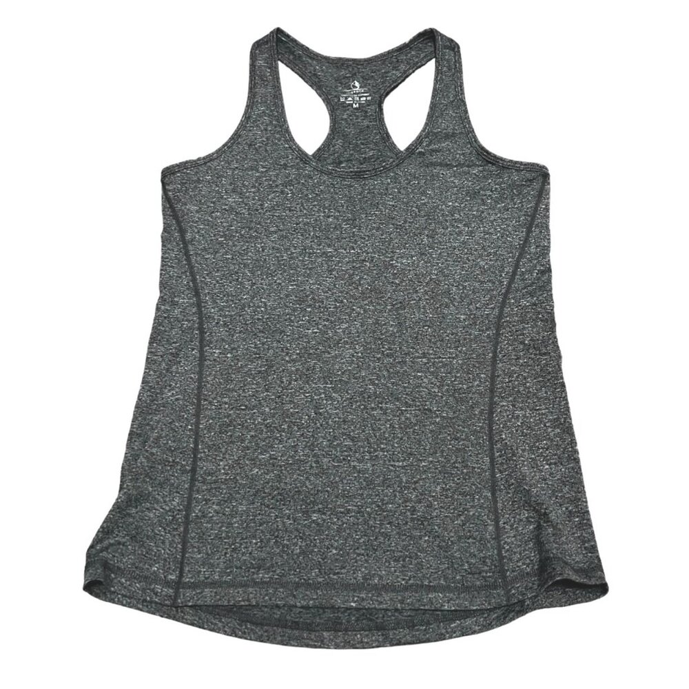 icyzone Grey Active Running Shirt Sz Medium Racerback Heathered